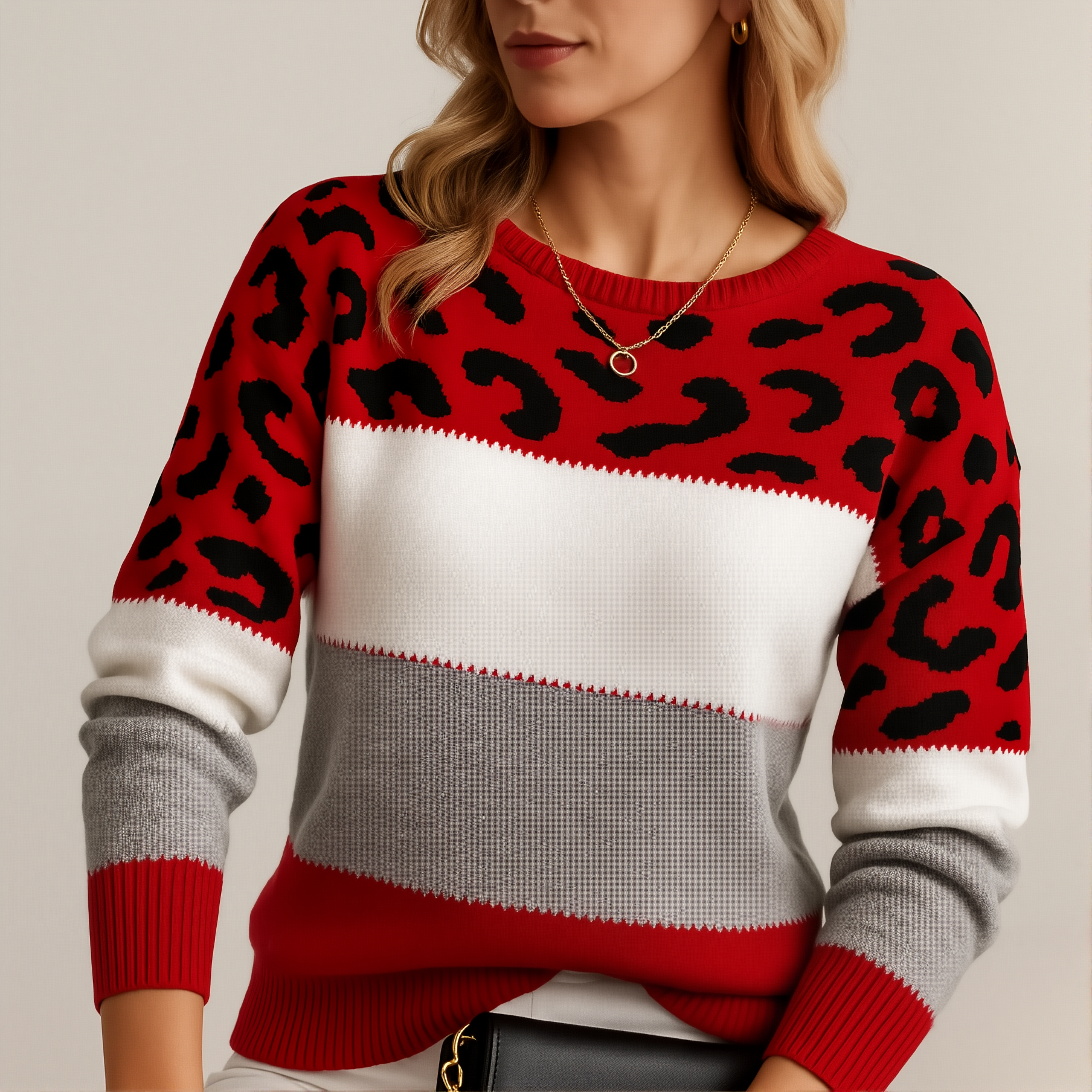 Pascaline | Leopard Print Casual Sweater