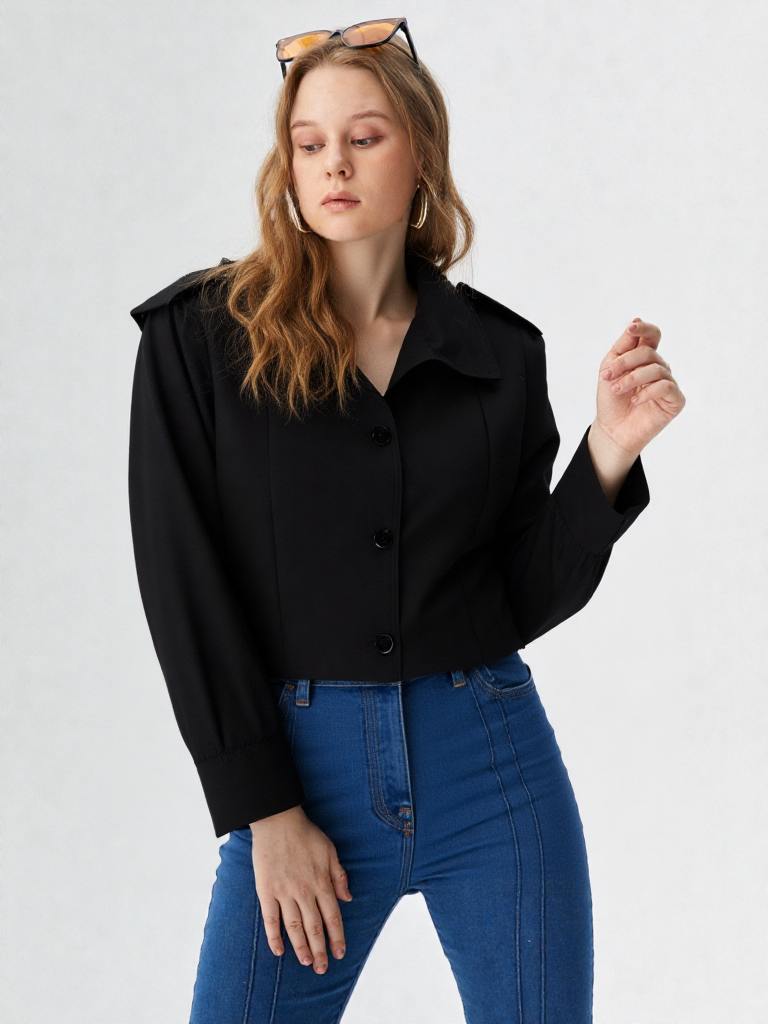 Thalia | Cropped Trench Jacket