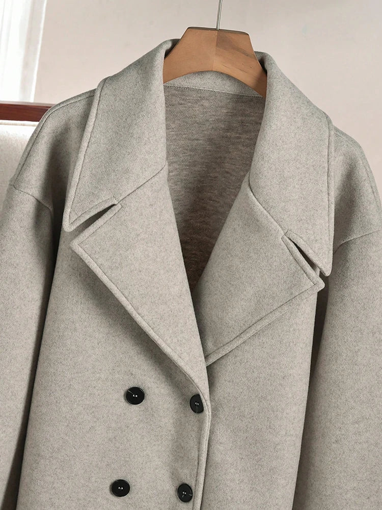 Thea | Wool Blend Peacoat