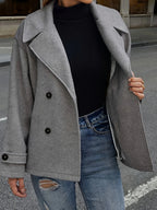 Thea | Wool Blend Peacoat