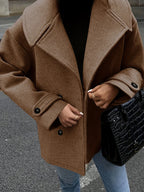 Thea | Wool Blend Peacoat