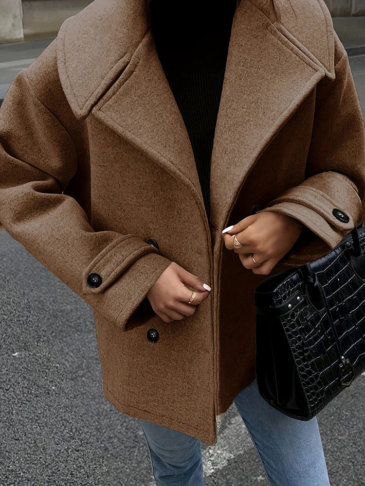 Thea | Wool Blend Peacoat