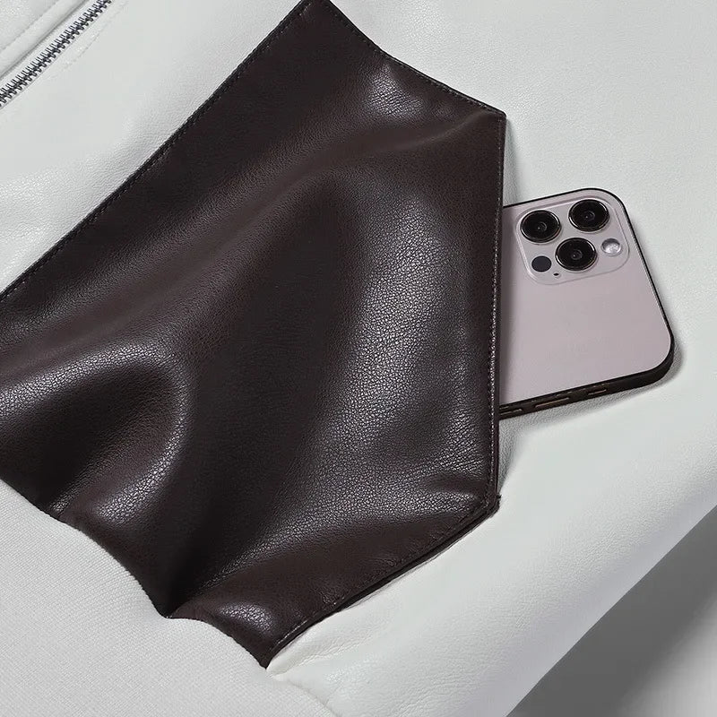 Zurich | Panelled Leather Jacket