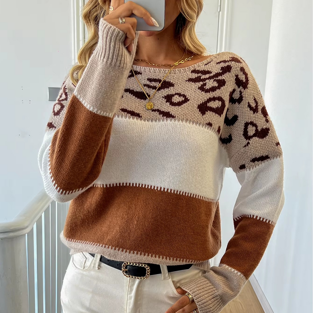Margot | Leopard Soft Knit Casual Sweater