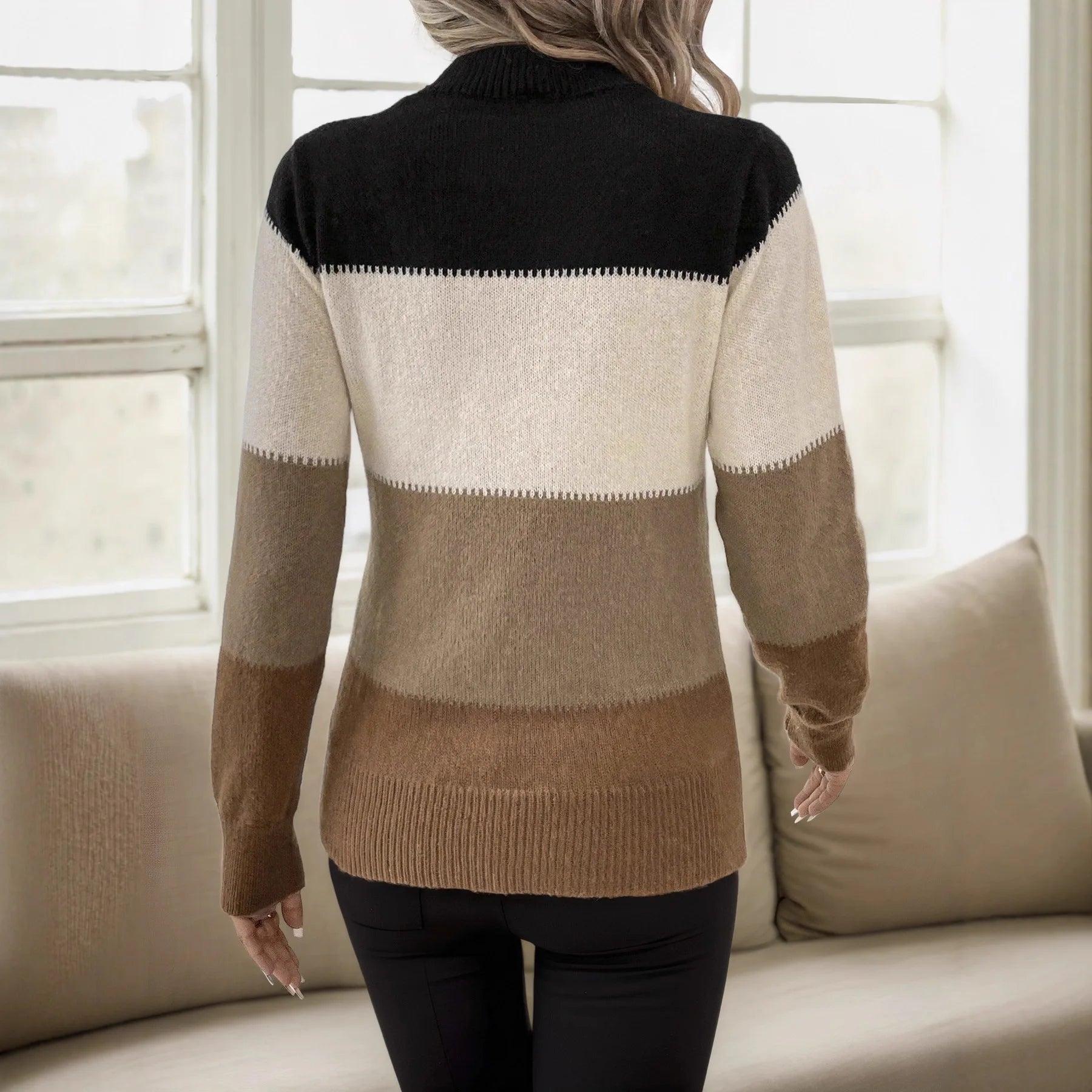 Melissa | Colourblock Knit Sweater