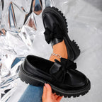Ines | Bow Platform Loafers