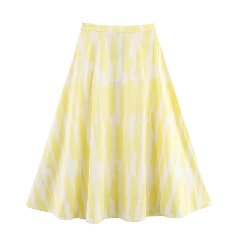 Liora | Abstract Midi Skirt