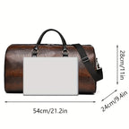 Preston Embossed Leather Weekender Bag