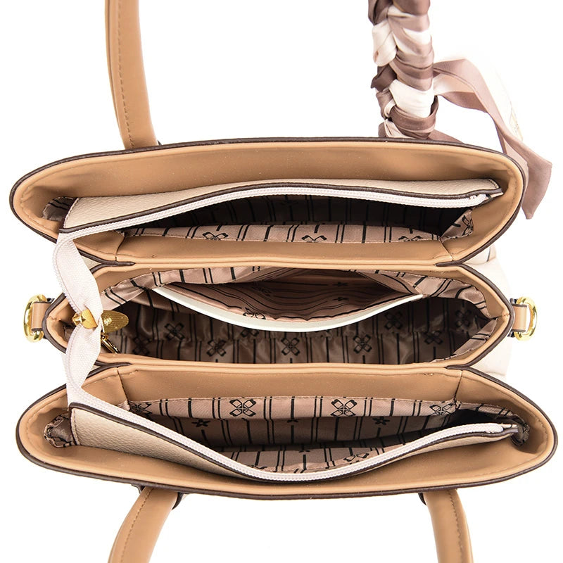 Aster & Wolfe x Eden Studios | Sloane Two-Tone Leather Tote