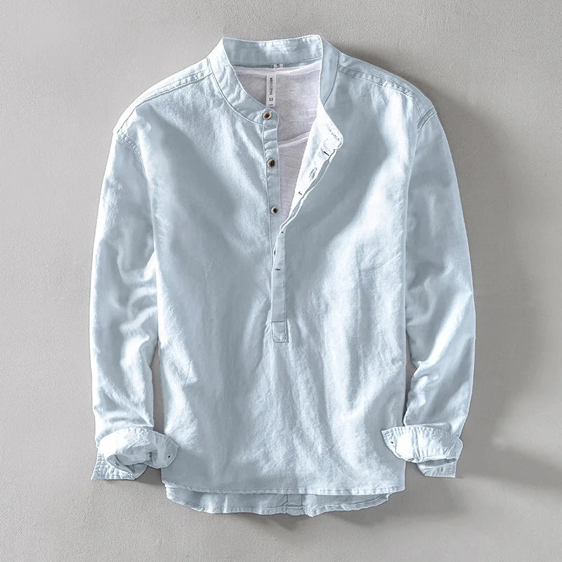 Arturo | Linen mandarin shirt