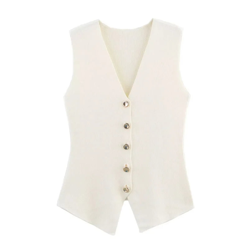 Sera | Knit Button Vest