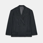 Phoebe | Double-Breasted Strip Blazer