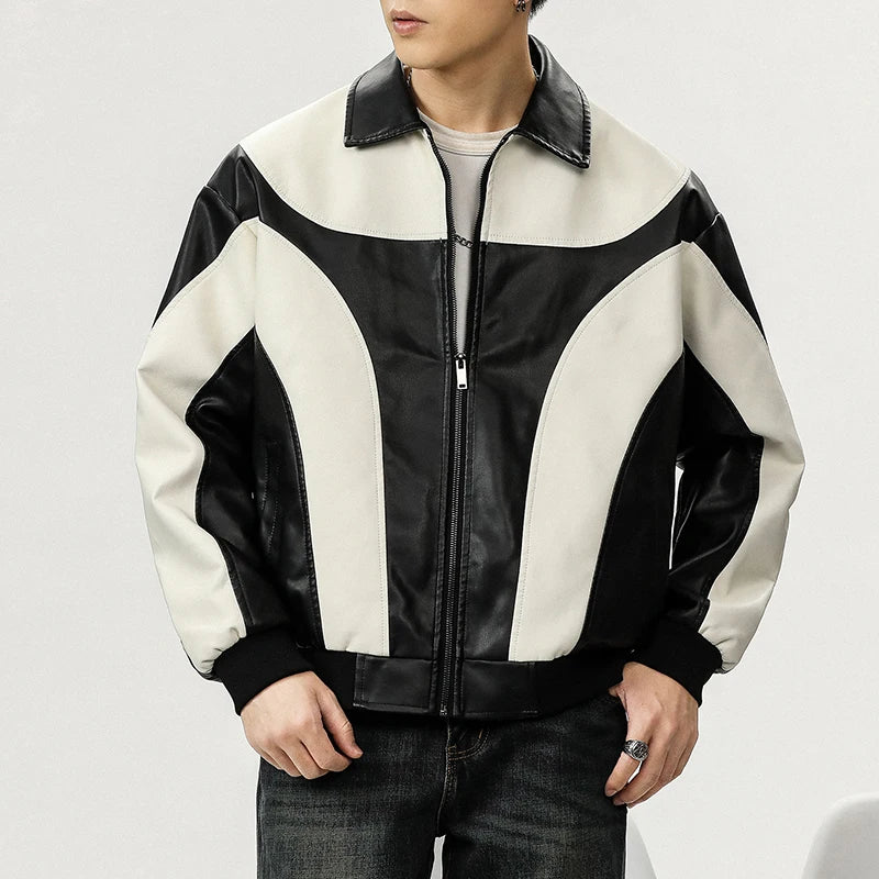 Nico | Panelled Leather Jacket