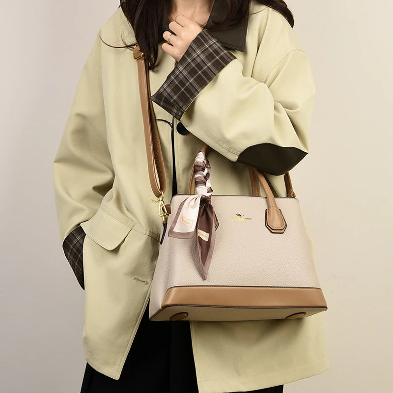 Aster & Wolfe x Eden Studios | Sloane Two-Tone Leather Tote