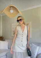 Sera | Knit Button Vest