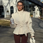 Bianca | Belted Satin Blouse