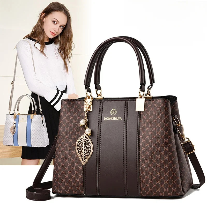 Aster & Wolfe x Eden Studios | Elise Striped Monogram Tote