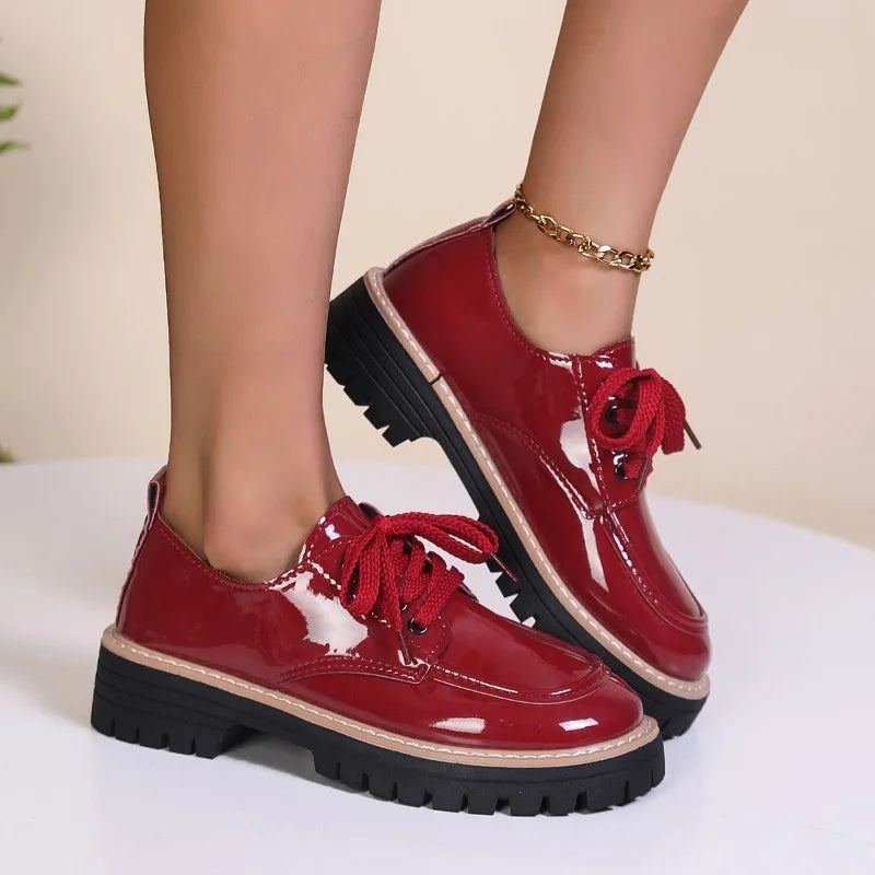 Valentina Patent Leather Oxford Shoes