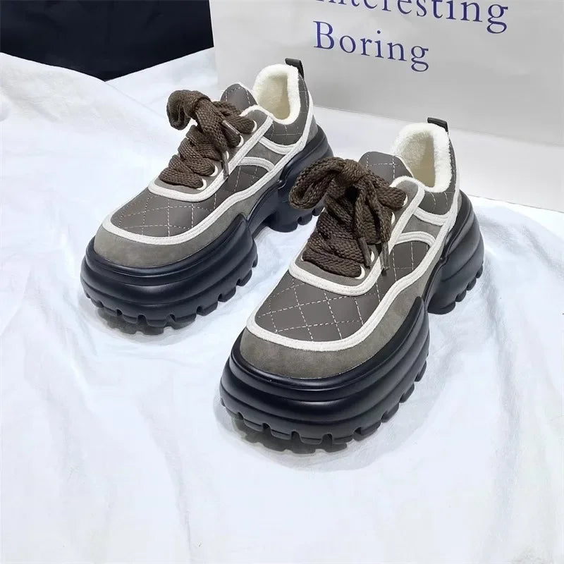 Luna | Quilted Platform Sneakers