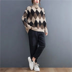 Ren | Argyle Turtleneck Sweater