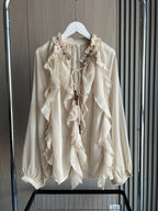 Julia | Ruffled Silk Blouse