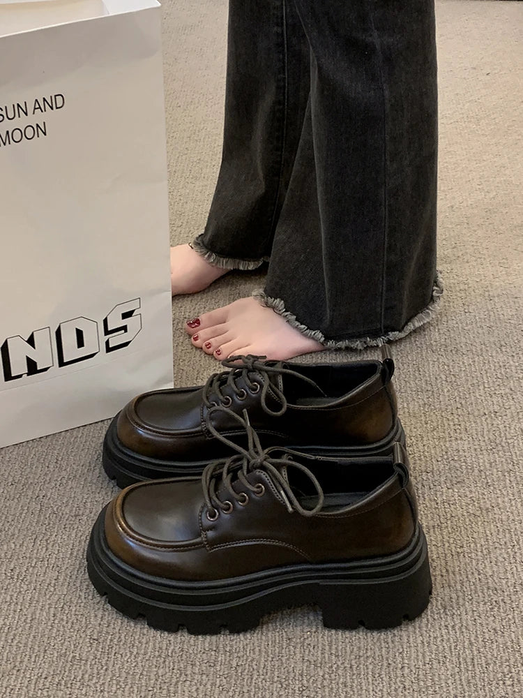 Rebecca | Chunky Leather Derbys