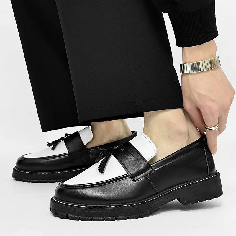 Vincent | Two-Tone Tassel Loafers