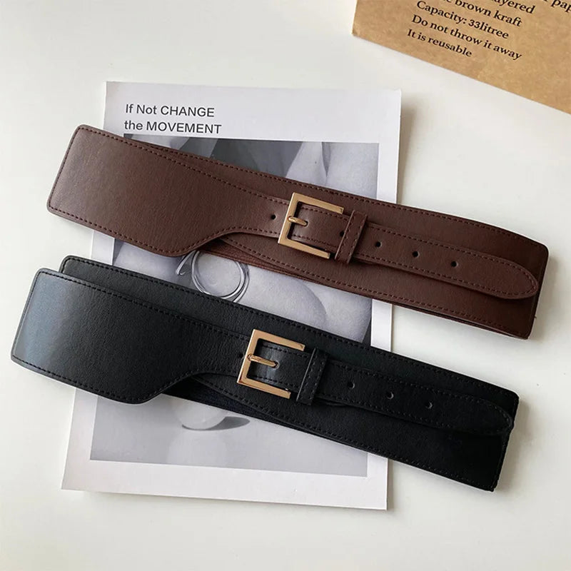 Veronika | Wide Leather Waist Belt
