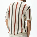 Enzo | Stripe Knit Polo