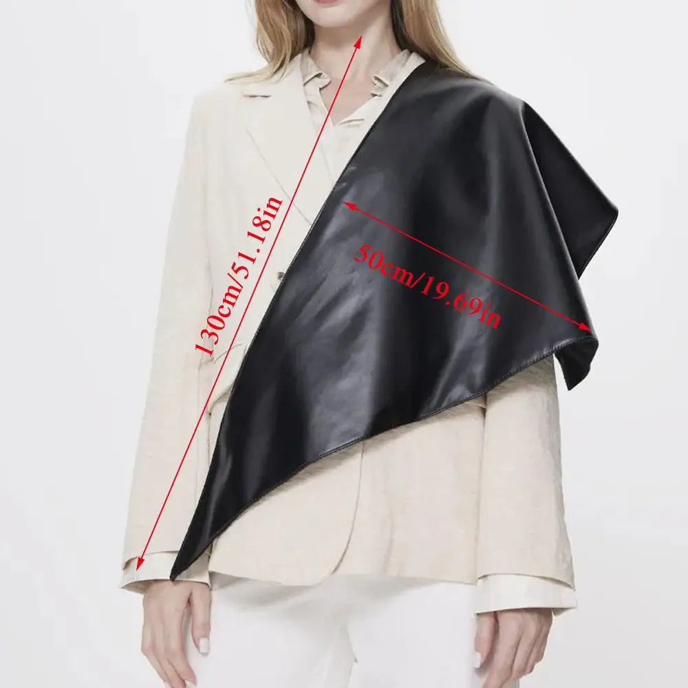 Noire Luxe Leather Headscarf
