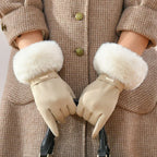 Elara Cashmere Fur Gloves