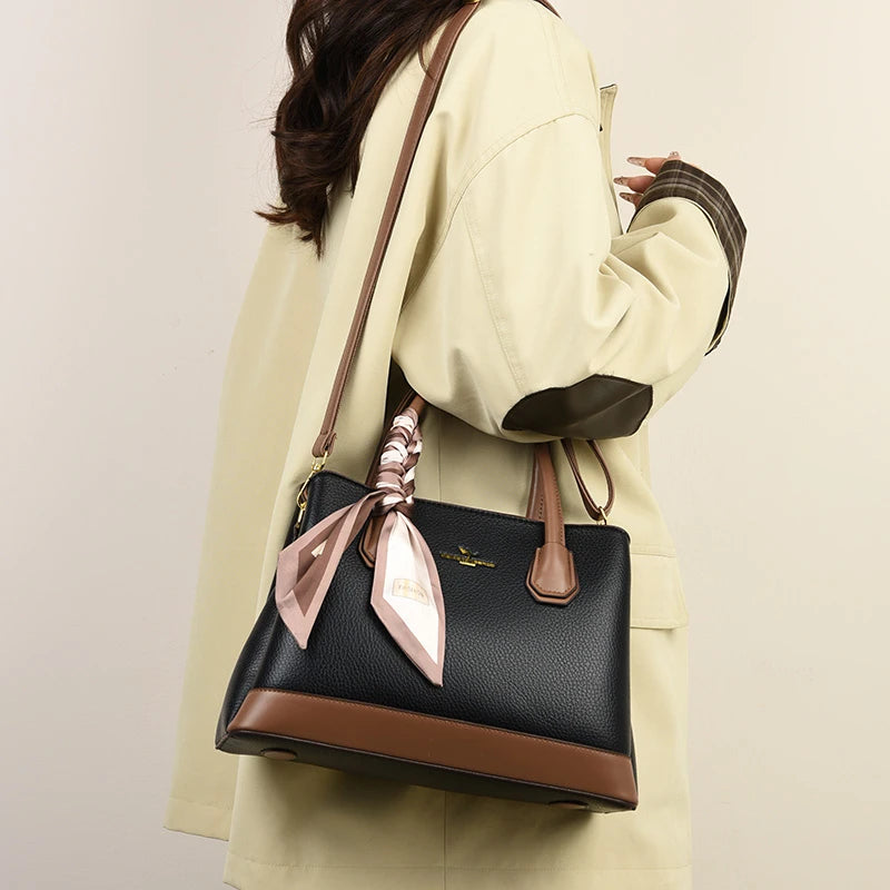 Aster & Wolfe x Eden Studios | Sloane Two-Tone Leather Tote