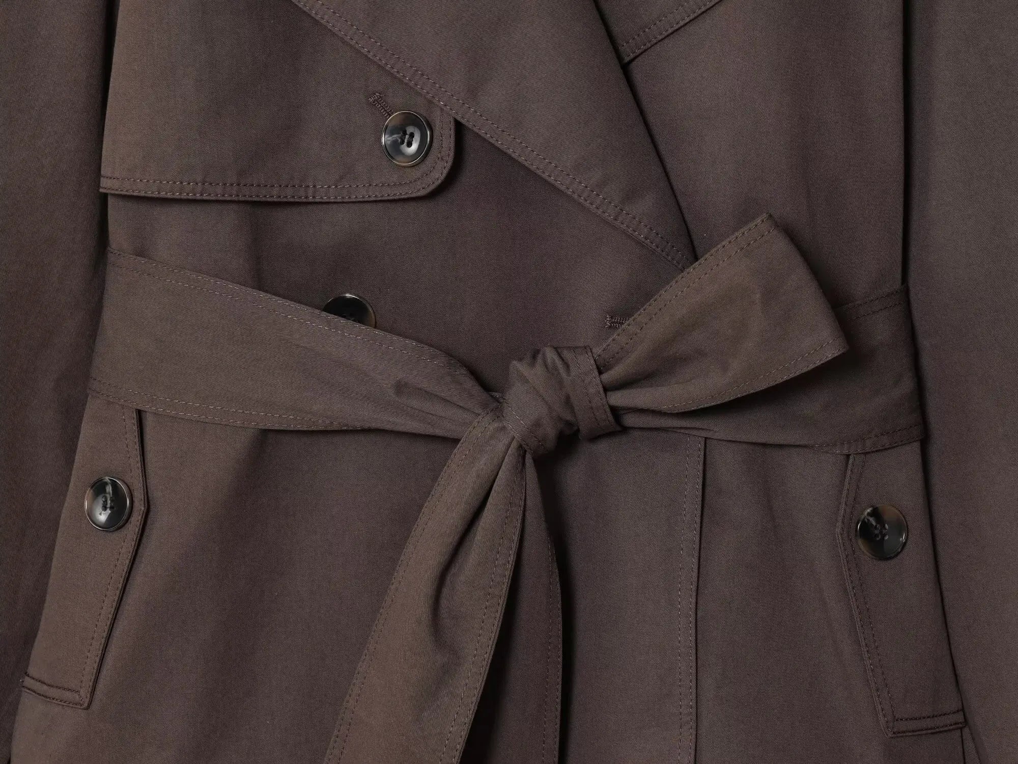 Freya | Lapel Coat with Maillard Belt