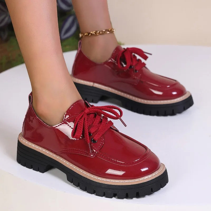 Valentina Patent Leather Oxford Shoes