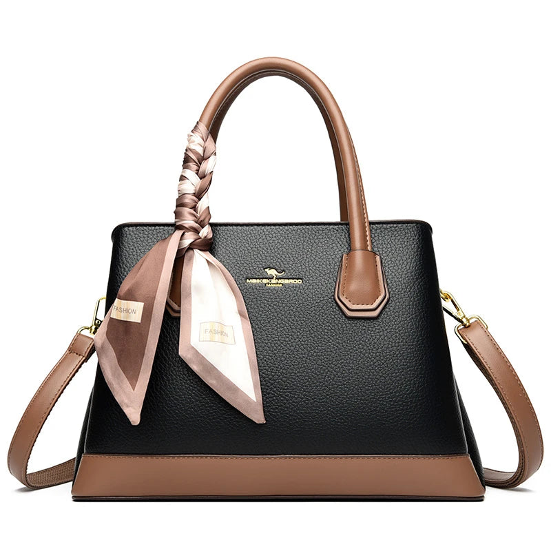 Aster & Wolfe x Eden Studios | Sloane Two-Tone Leather Tote