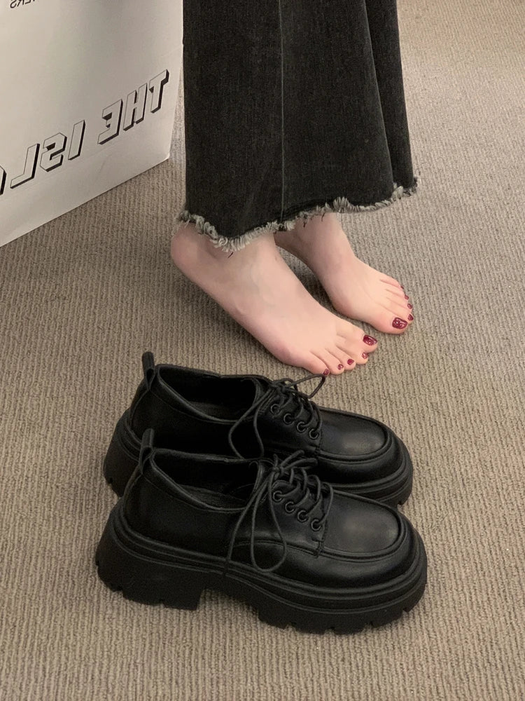 Rebecca | Chunky Leather Derbys