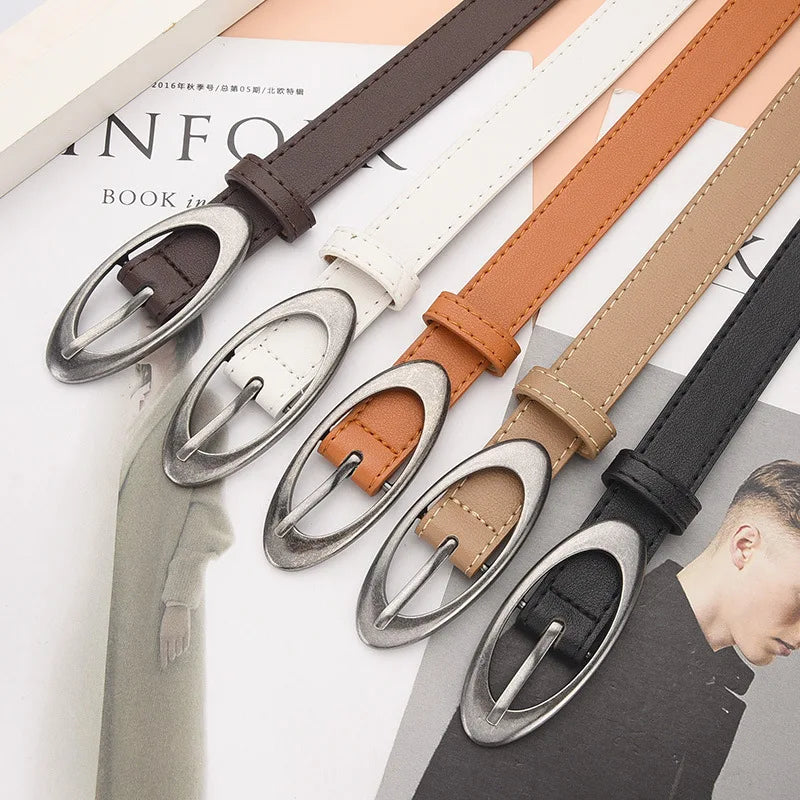 Noelle Oval Buckle Belt