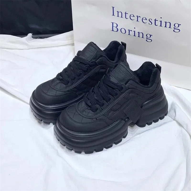 Luna | Quilted Platform Sneakers