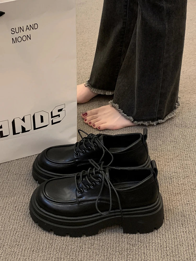 Rebecca | Chunky Leather Derbys