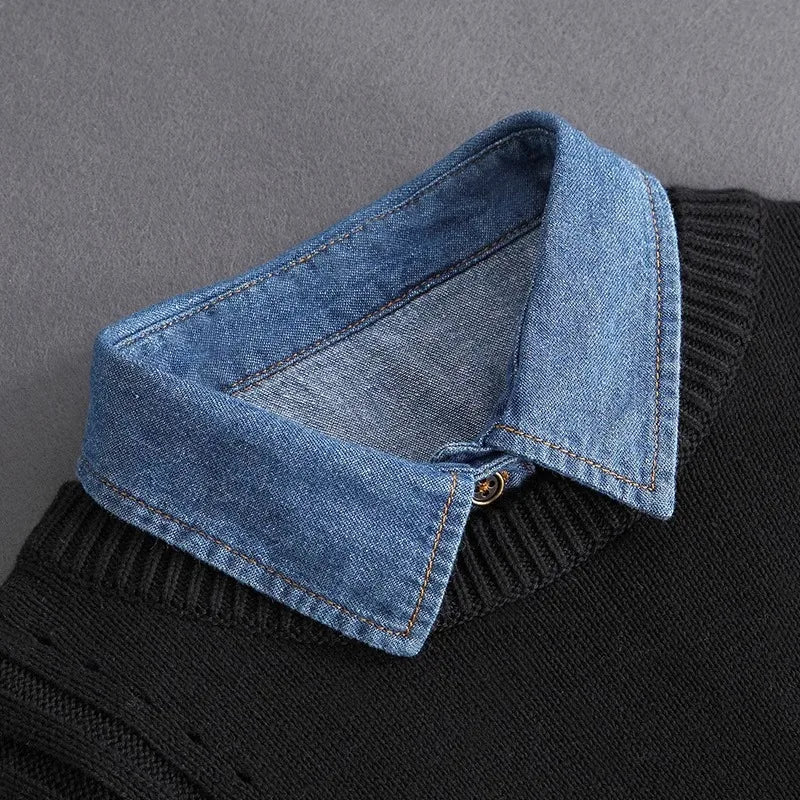 Aster & Wolfe Denim Detachable Collar