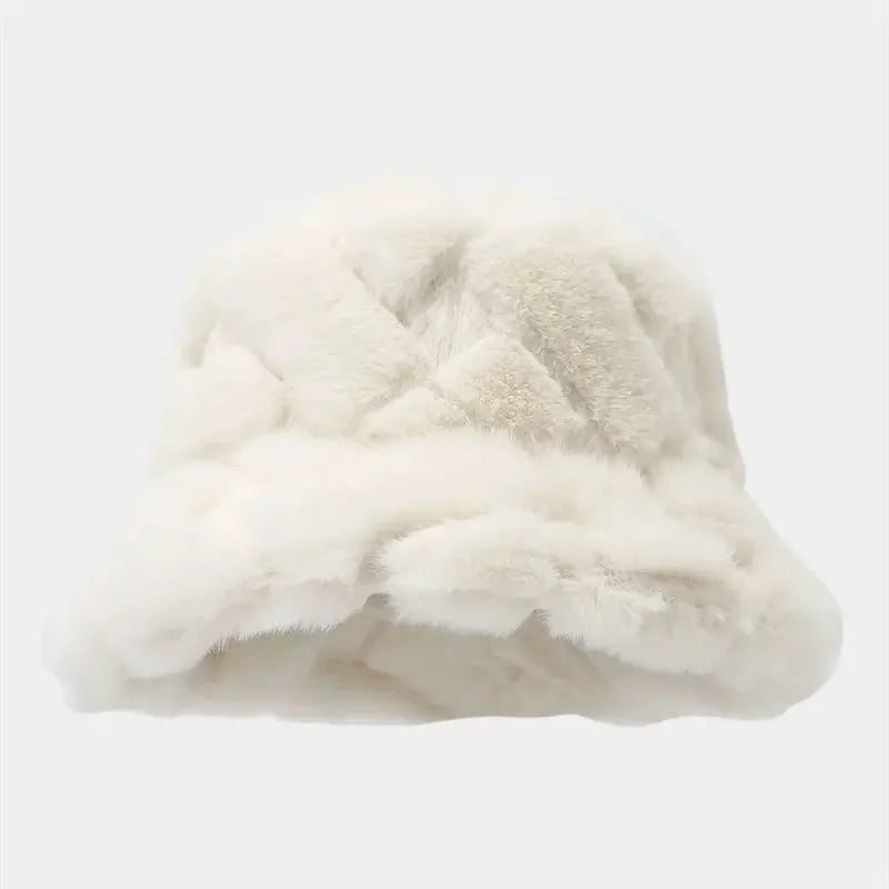 Sable Quilted Faux Fur Bucket Hat