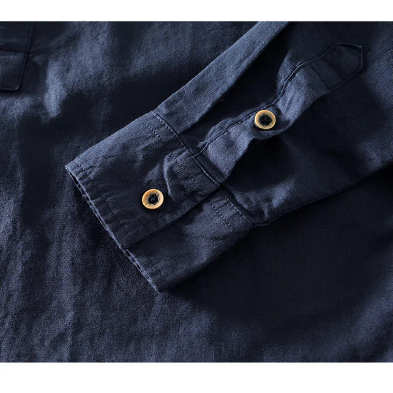 Arturo | Linen mandarin shirt