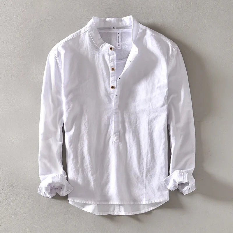 Arturo | Linen mandarin shirt
