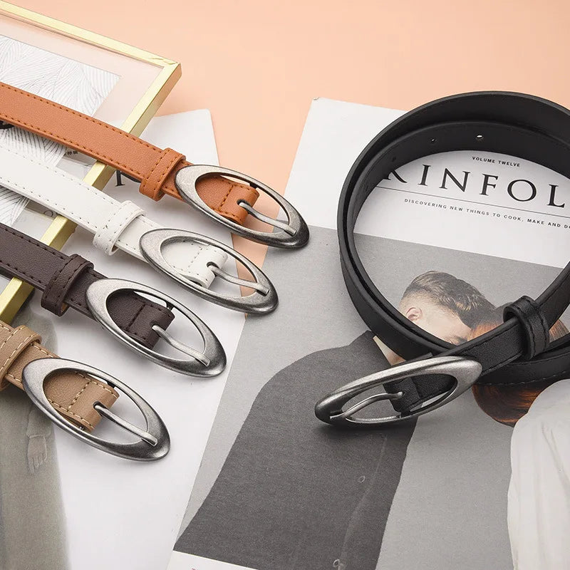 Noelle Oval Buckle Belt