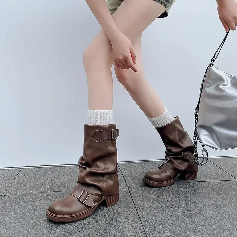 Emery Buckle Slouch Boots