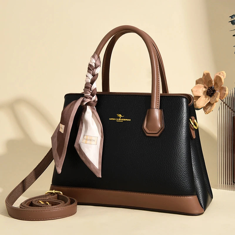 Aster & Wolfe x Eden Studios | Sloane Two-Tone Leather Tote