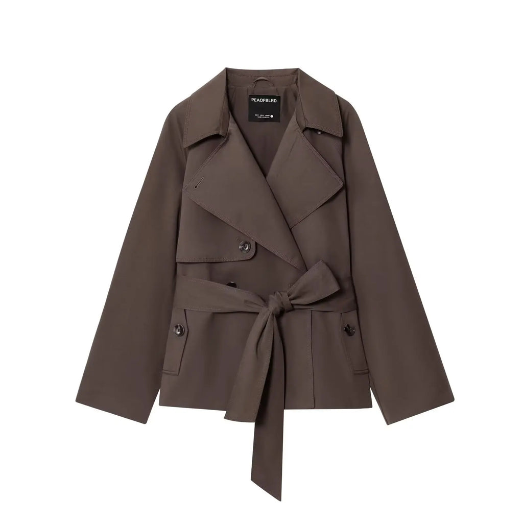 Freya | Lapel Coat with Maillard Belt
