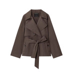Freya | Lapel Coat with Maillard Belt