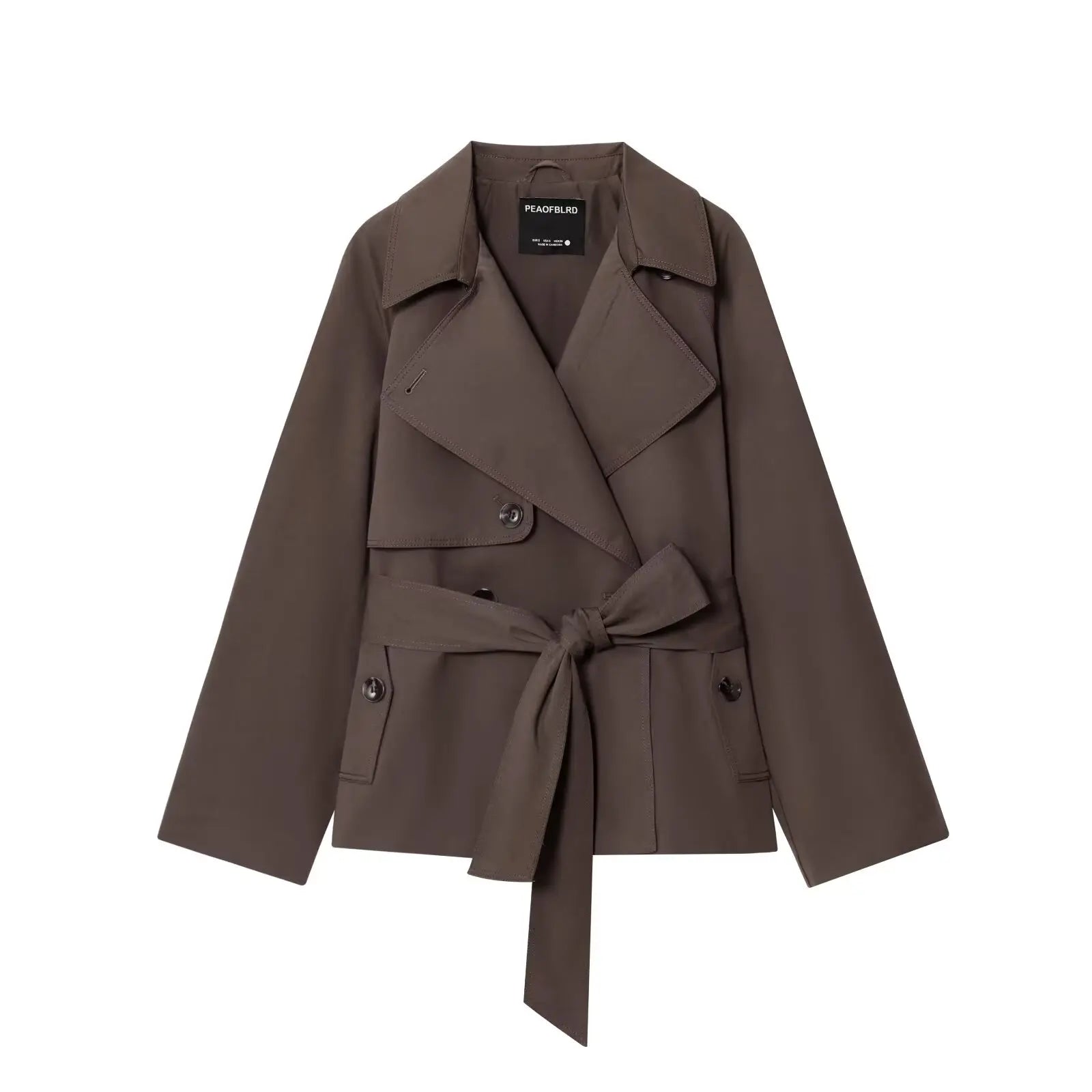 Freya | Lapel Coat with Maillard Belt