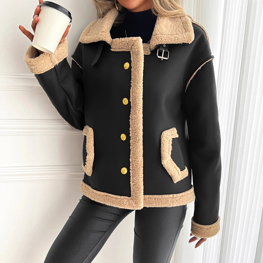 Alara | Elegant Faux Fur-Lined Coat